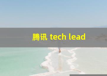 腾讯 tech lead